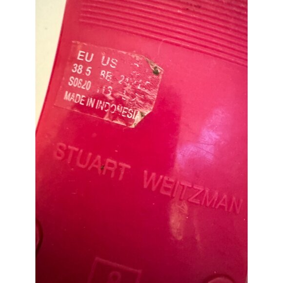 Stuart Weitzman Sawyer Slides Dual Band Size 8 EU 38.5 Flat Orchid NWOB Pink - Picture 6 of 12